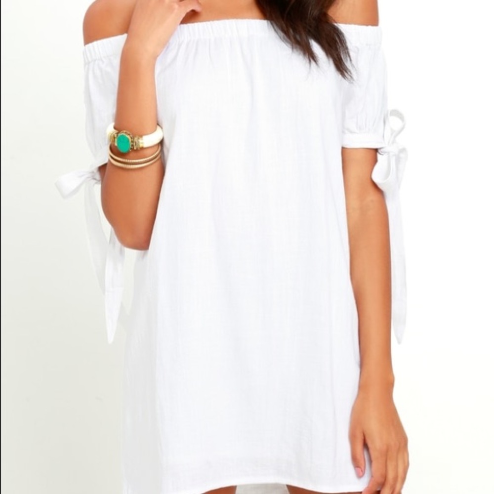 Lulu’s White Off Shoulder Dress